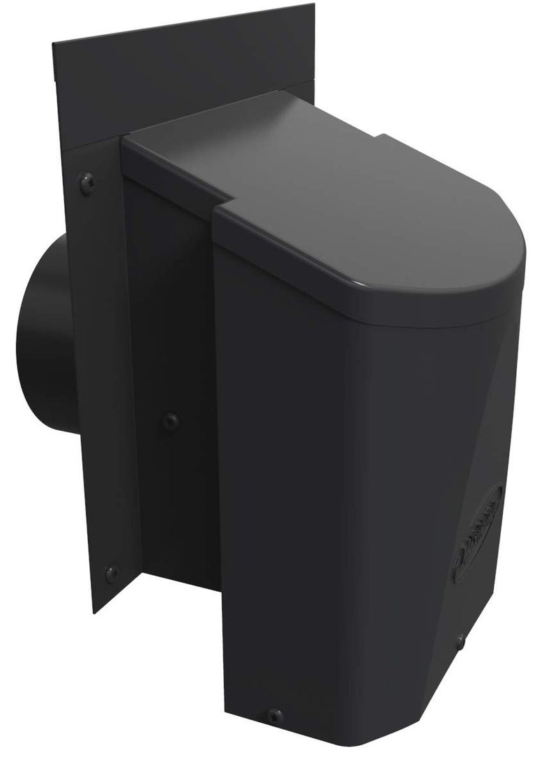 Maximum غطاء فتحة تهوية خارجي بحد أقصى 4 بوصة، غطاء فتحة تهوية للحمام، غطاء فتحة تهوية لعادم/مدخل HVAC، غطاء فتحة تهوية موفر للطاقة، بناء من الصلب ومقاوم للعوامل الجوية (AF4C) - أسود - Image 1